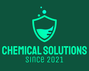 Chemical - Green Chemical Shield logo design