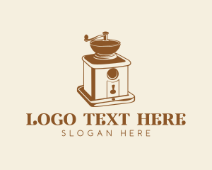 Culinary Arts - Retro Coffee Grinder Brew logo design