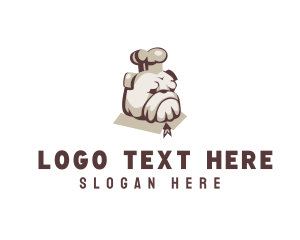 Cartoon - Pitbull Dog Chef logo design