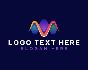 Audio - Tech Sound Wave DIgital logo design