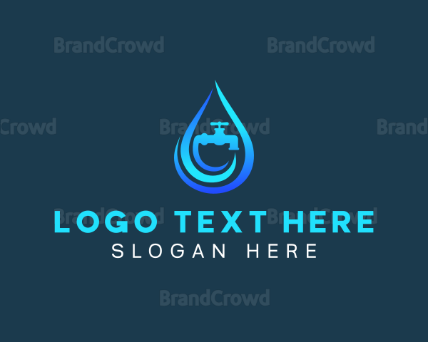 Droplet Water Plumbing Logo