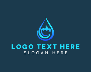 Plumbing - Droplet Water Plumbing logo design