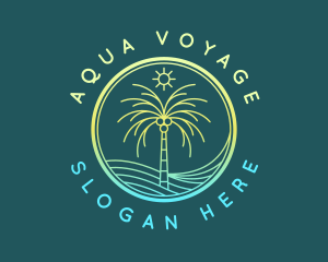 Ocean Beach Tree Voyage logo design