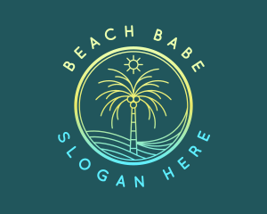 Ocean Beach Tree Voyage logo design