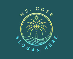 Holiday - Ocean Beach Tree logo design