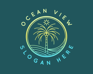 Ocean Beach Tree Voyage logo design