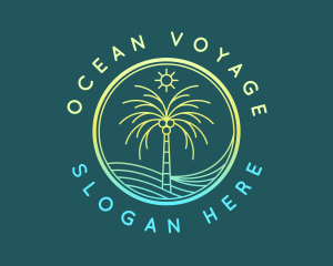 Ocean Beach Tree Voyage logo design