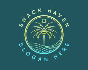 Ocean Beach Tree Voyage logo design