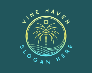 Ocean Beach Tree Voyage logo design