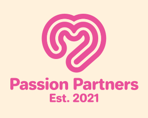 Heart Dating App  logo design