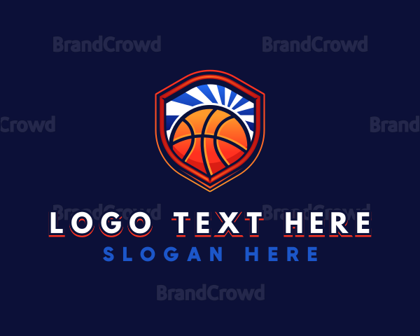 Basketball Team Shield Logo