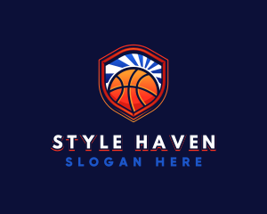 Basketball Team Shield Logo