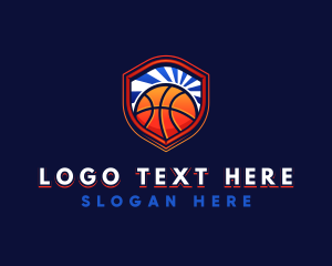 Basketball Team Shield Logo