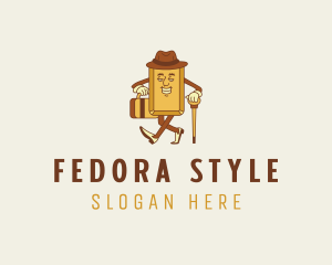 Cartoon Gentleman Gold logo design