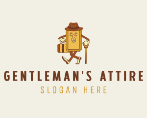 Cartoon Gentleman Gold logo design