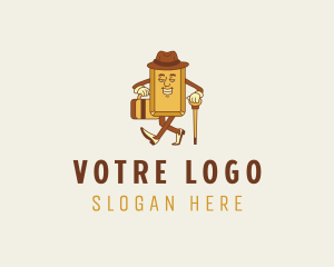 Cartoon - Cartoon Gentleman Gold logo design