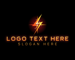 Electrician - Lightning Power Tech logo design