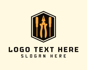 Hexagonal - Pliers & Screwdriver Tool logo design