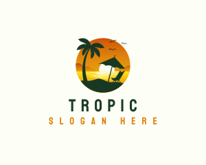 Beach Tropical Resort logo design