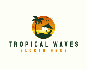 Beach Tropical Resort logo design