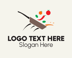 Vegetable Skillet Cooking Logo