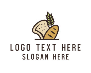 Flour - Wheat Bread Bakery logo design