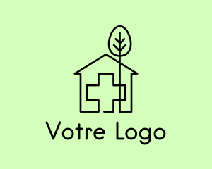 Tree & Hospital Medical Doctor logo design