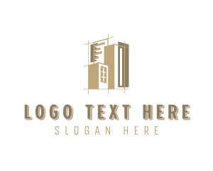 Structure - Building Architecture Contractor logo design