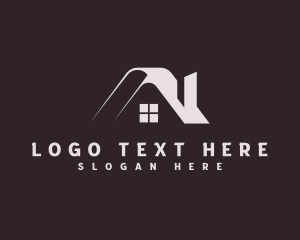 Interior - House Roofing Contractor logo design