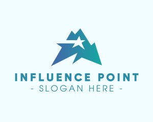 Geometric Star Mountain  logo design