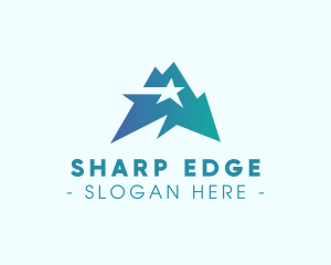 Pointed - Geometric Star Mountain logo design