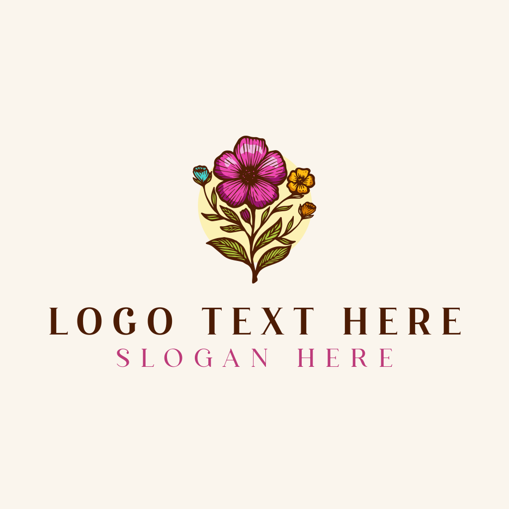 Blossom Flower Bouquet Logo | BrandCrowd Logo Maker