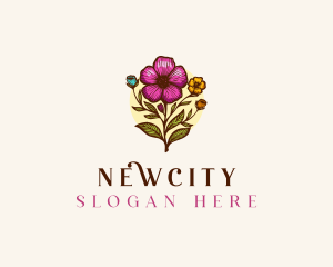 Flower  Bloom Bouquet Floristry Logo