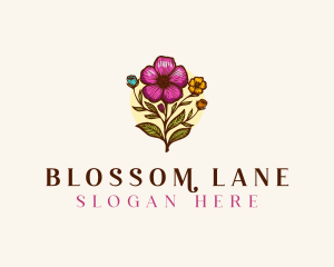 Flower  Bloom Bouquet Floristry logo design