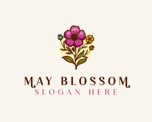 Flower  Bloom Bouquet Floristry logo design