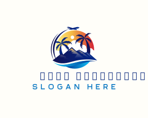 Ocean - Plane Travel Resort logo design
