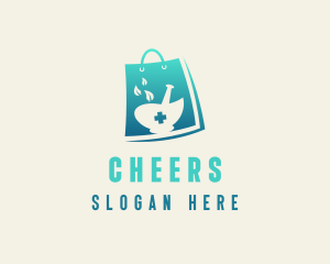 Shopping Bag - Eco Wellness Shopping logo design