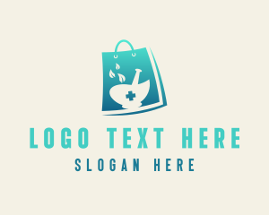 Shopping Bag - Eco Wellness Shopping logo design
