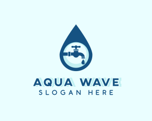 Droplet - Water Droplet Faucet logo design