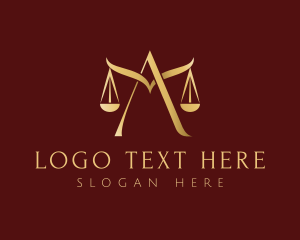 Courthouse - Legal Justice Scale logo design