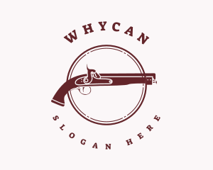 Heavy Weapon - Minimalist Gun Emblem logo design