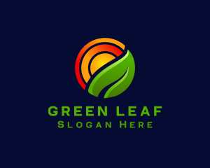 Sun Leaf Farm logo design