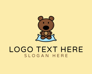 Baby Bear - Teddy Bear Pillow logo design