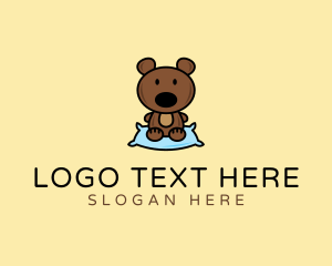Preschooler - Teddy Bear Pillow logo design