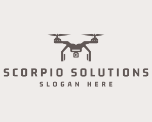 Aerial Quadcopter Drone  Logo