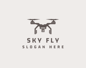 Aerial Quadcopter Drone  logo design