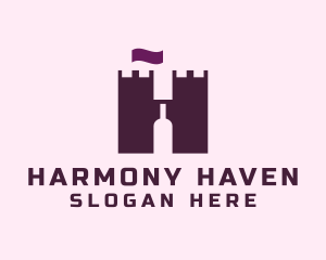 Wine Castle Letter H logo design