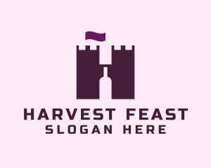 Wine Castle Letter H logo design