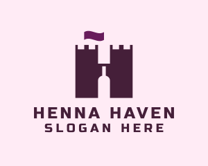 Wine Castle Letter H logo design