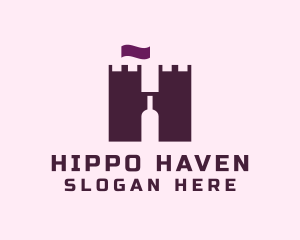 Wine Castle Letter H logo design